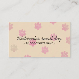 Creme rosa Pfoten Hunde einfacher Hundefriseur Pet Visitenkarte