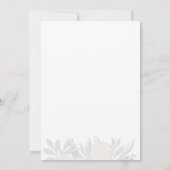 Creme-Rose auf der Einladung zu Grüner Hochzeit (Rückseite)