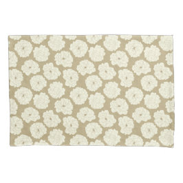 Creme Rose auf goldbeige - nahtlos. Kissenbezug