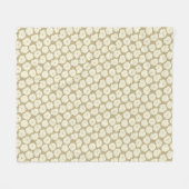 Creme Rose auf Golden Beige - nahtlos. Fleecedecke (Vorderseite (Horizontal))