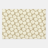 Creme Rose auf Golden Beige - nahtlos. Geschenkpapier Set (Vorderseite 3)
