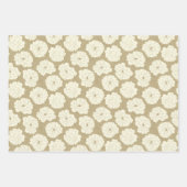 Creme Rose auf Golden Beige - nahtlos. Geschenkpapier Set (Vorderseite 2)