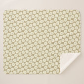 Creme Rose auf Golden Beige - nahtlos. Sherpadecke (Vorderseite (Horizontal))