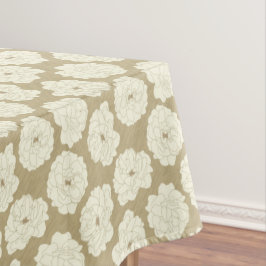 Creme Rose auf Golden Beige - nahtlos. Tischdecke