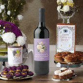 Creme Rose auf Lavender Lila sein meine Bridesmaid Weinetikett