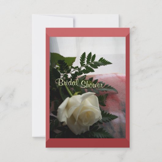 Creme Rose Bridal Dusche Einladung (Vorderseite)