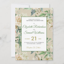 Creme Rose Bud Hydrangea Wasserfarbe Classic