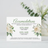 Creme Rose Florentiner Wasserfarben Unterkunft Kar Begleitkarte (Stehend Vorderseite)