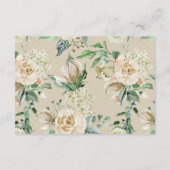 Creme Rose Florentiner Wasserfarben Unterkunft Kar Begleitkarte (Rückseite)