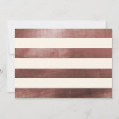 Creme & Rose Gold Script Überraschendes Party Einladung (Rückseite)