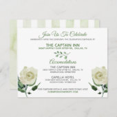 Creme-Rose-neutrale Hochzeitsinformationen Begleitkarte (Vorne/Hinten)