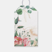 Crème & Rose | Spring Florals Wedding Vielen Dank Geschenkanhänger (Rückseite)