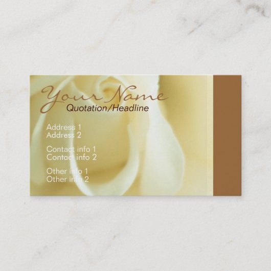 Creme Rose Visitenkarte (Vorderseite)