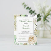 Creme Rose Wasserfarbenes Brautparty RSVP Karte (Stehend Vorderseite)