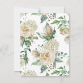 Creme Rose Wasserfarbenes Brautparty RSVP Karte (Rückseite)