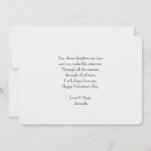 Creme & Rote Rose Boho Blume Bouquet Valentine Mitteilungskarte (Rückseite)