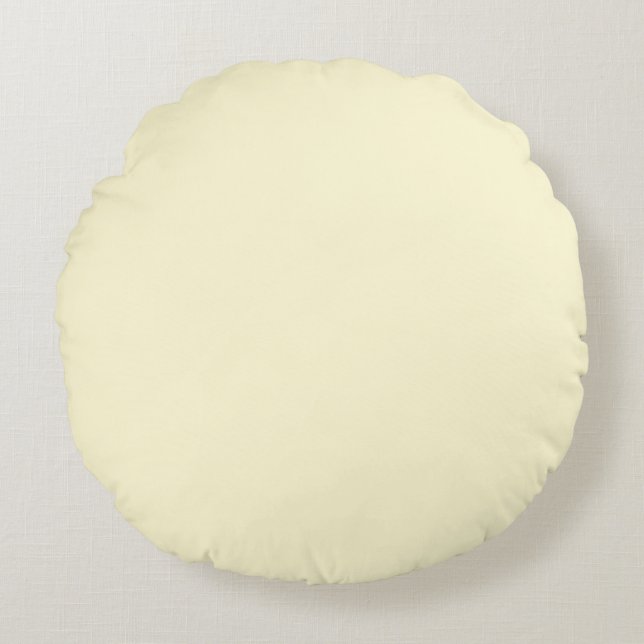 Creme Rundes Kissen (Vorderseite)
