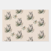 Creme Rustikale Hülsen und Blume Geschenkpapier Set (Vorderseite 2)