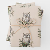 Creme Rustikale Hülsen und Blume Geschenkpapier Set (Beispiel)