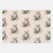 Creme Rustikale Hülsen und Blume Geschenkpapier Set (Vorderseite)