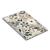 Creme & Sage Green Bold Modernes Blumenmuster Notizblock (Rechte Seite)