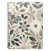 Creme & Sage Green Bold Modernes Blumenmuster Notizblock (Vorderseite)