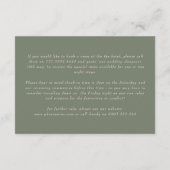 Creme & Sage Monogram Gold | Unsere Details zur Ho Begleitkarte (Rückseite)