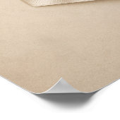 Creme Satin Bogen Wandkunst | Neutraler Coquette P Poster (Ecke)