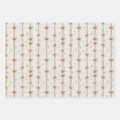 Creme-Schleifen-Blumen-Geburtstag Geschenkpapier Set (Vorderseite)