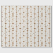 Creme-Schleifen-Geburtstag Geschenkpapier (Flach)