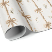 Creme-Schleifen-Geburtstag Geschenkpapier (Rolleneckpunkt)