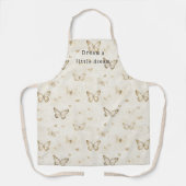 Creme Schmetterlinge Herzen Braut-Party Schürze (Vorderseite)