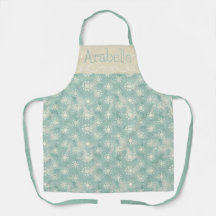 Creme-Schneeflocken auf Minzgrün