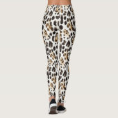 Creme Schwarz Braun Leopard Tier Leggings (Rückseite)