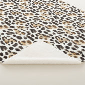 Creme Schwarz Braun Leopard Tier   Sherpadecke (3/4)