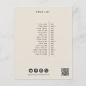 Creme schwarz elegant moderne mädchenhafte Preis Q Flyer (Vorne)