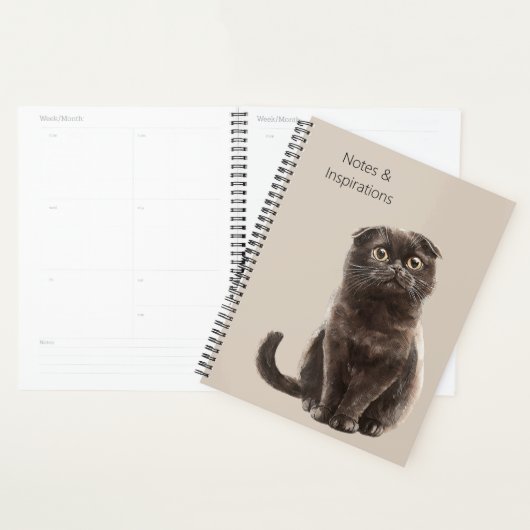 Creme Schwarze Katze   Planer (Anzeige)