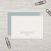 Creme & Seafoam Einfache Visitenkarte