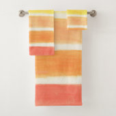 Creme Sickle Streifen Badhandtuch Set (Insitu)