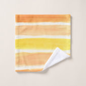 Creme Sickle Streifen Badhandtuch Set (Waschlappen)