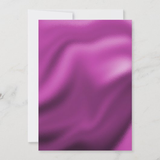 Creme Silk Sweet 16 Pearl Crown Fuchsia Metallic Einladung (Rückseite)