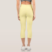 Creme Solid Color Capri Leggings (Rückseite)