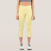 Creme Solid Color Capri Leggings (Vorderseite)