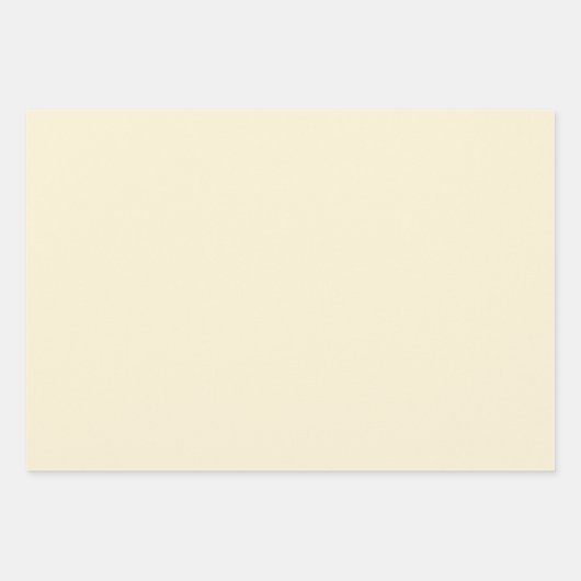 Creme Solid Color Geschenkpapier Set (Vorderseite)
