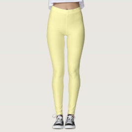 Creme Solid Color Leggings