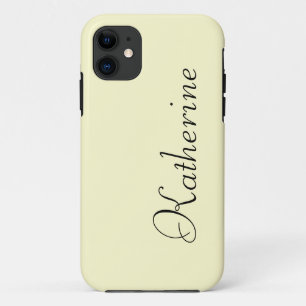 Creme Solid Color   Minimalistischer Name Case-Mate iPhone Hülle