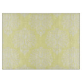 Crème Southern Hütte Damask Cutting Board Schneidebrett (Vorderseite)