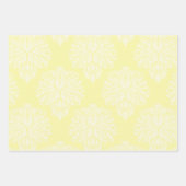 Creme Southern Hütte Damask Geschenkpapier Set (Vorderseite 3)
