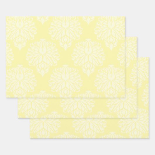Creme Southern Hütte Damask Geschenkpapier Set (Set)