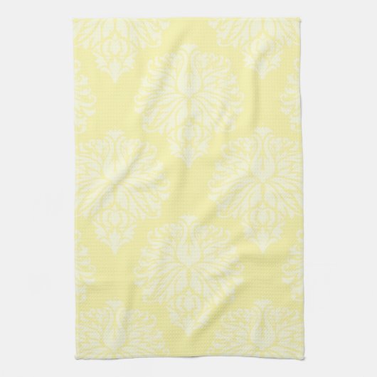 Creme Southern Hütte Damask Geschirrtuch (Vertikal)